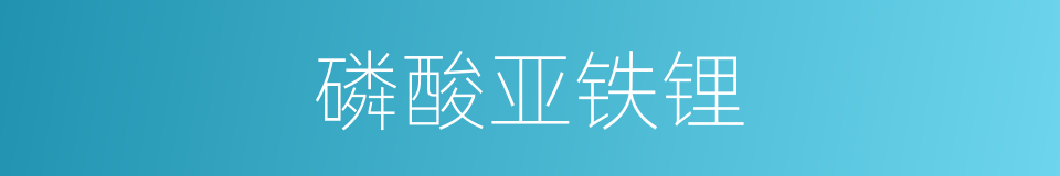 磷酸亚铁锂的同义词