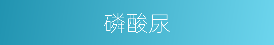 磷酸尿的同义词