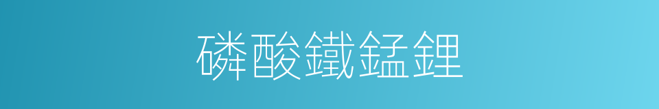 磷酸鐵錳鋰的同義詞