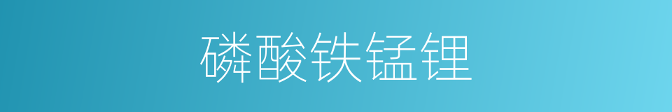 磷酸铁锰锂的同义词