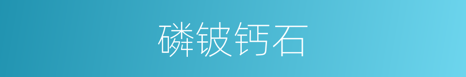 磷铍钙石的同义词