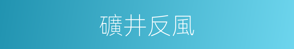 礦井反風的同義詞