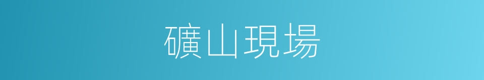 礦山現場的同義詞