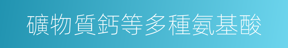 礦物質鈣等多種氨基酸的同義詞
