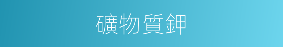 礦物質鉀的同義詞