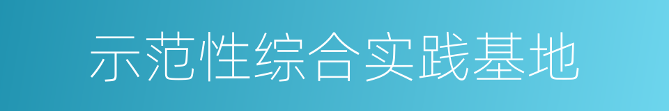 示范性综合实践基地的同义词