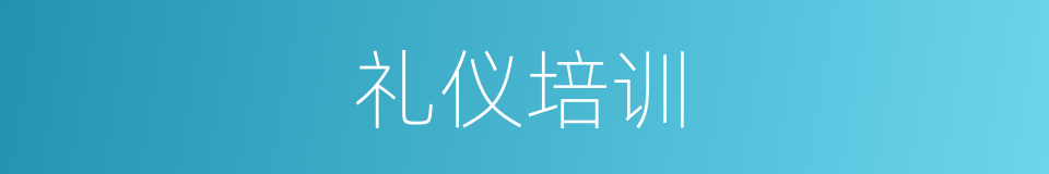 礼仪培训的同义词
