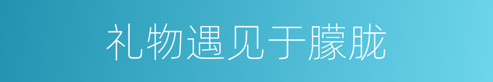 礼物遇见于朦胧的同义词