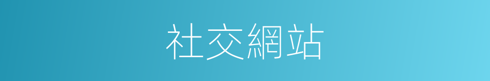 社交網站的同義詞