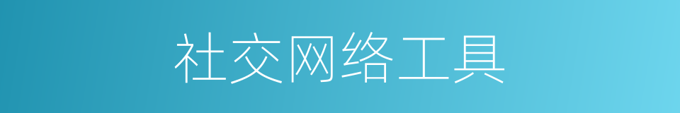 社交网络工具的同义词