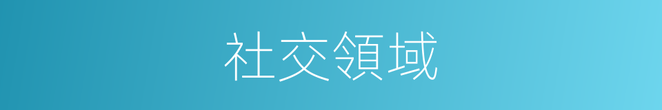 社交領域的同義詞