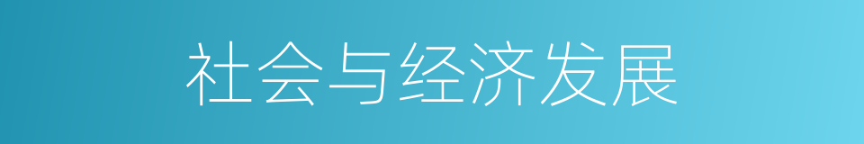 社会与经济发展的同义词