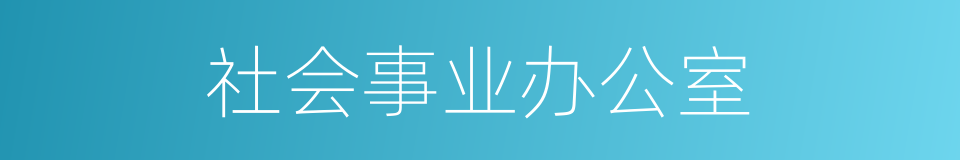 社会事业办公室的同义词