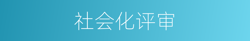 社会化评审的同义词