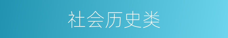 社会历史类的同义词