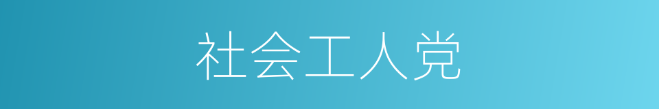 社会工人党的同义词