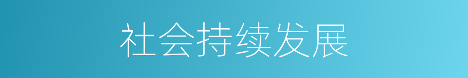 社会持续发展的同义词