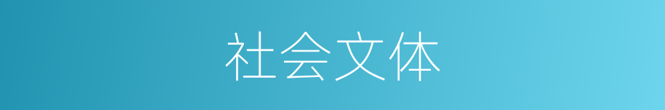 社会文体的同义词