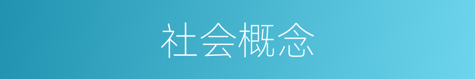社会概念的同义词