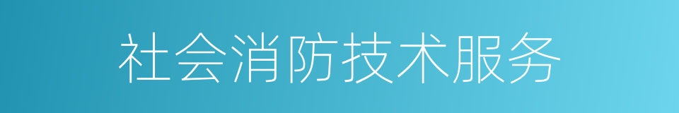 社会消防技术服务的同义词