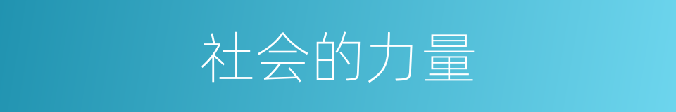 社会的力量的同义词