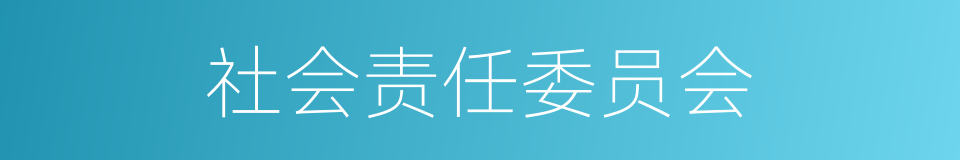 社会责任委员会的同义词