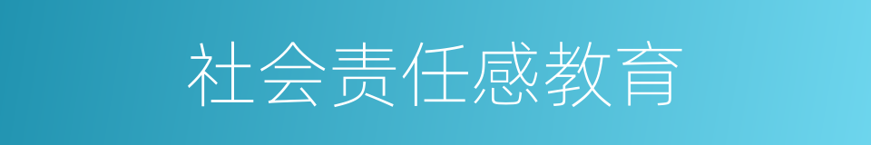 社会责任感教育的同义词