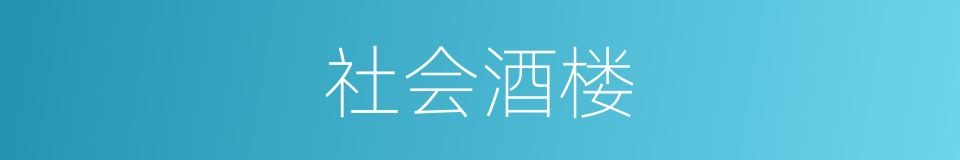 社会酒楼的同义词