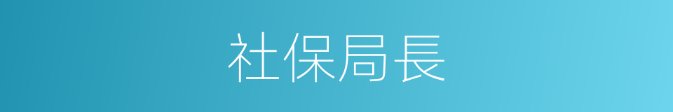 社保局長的同義詞