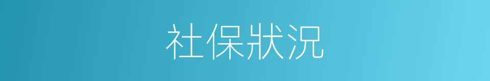 社保狀況的同義詞
