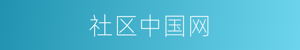 社区中国网的同义词