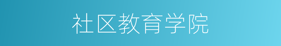 社区教育学院的同义词