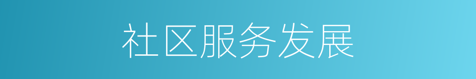 社区服务发展的同义词
