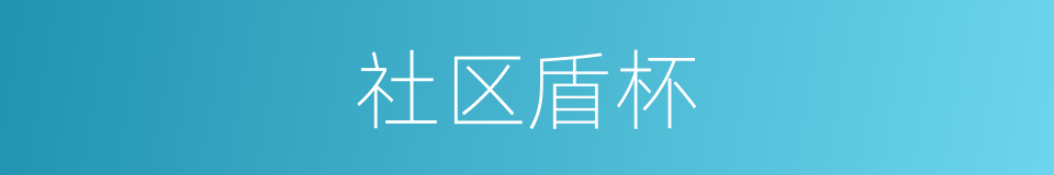 社区盾杯的同义词