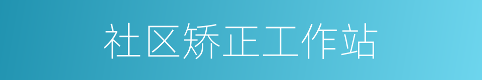 社区矫正工作站的同义词