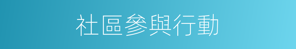 社區參與行動的同義詞