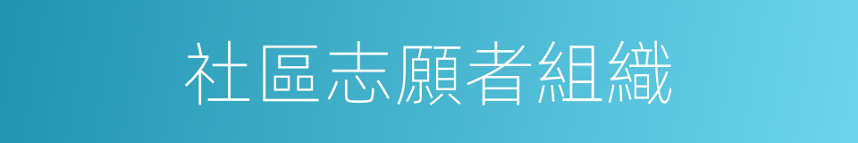 社區志願者組織的同義詞