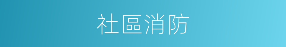 社區消防的同義詞