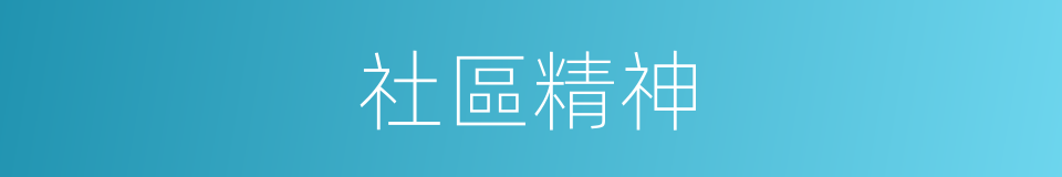 社區精神的同義詞