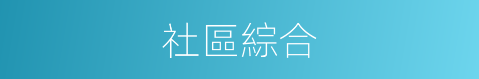 社區綜合的同義詞