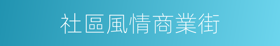 社區風情商業街的同義詞