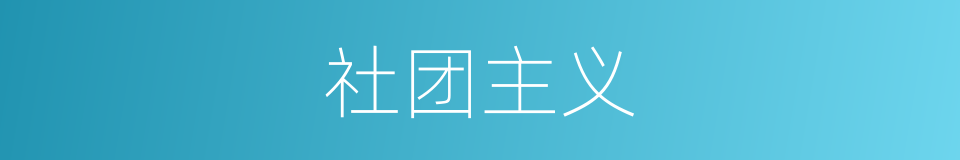 社团主义的同义词