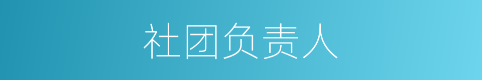 社团负责人的同义词