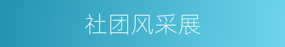 社团风采展的同义词