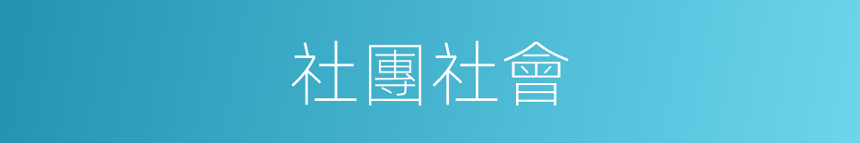 社團社會的同義詞
