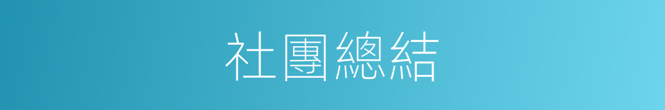 社團總結的同義詞