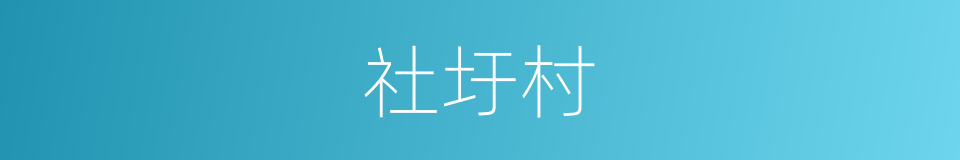 社圩村的同义词