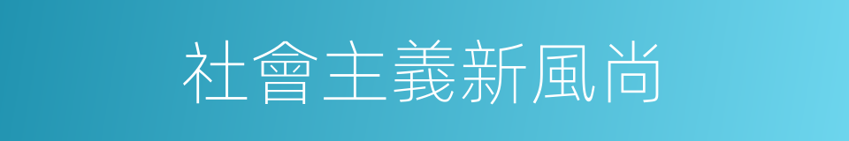 社會主義新風尚的同義詞