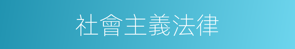 社會主義法律的同義詞