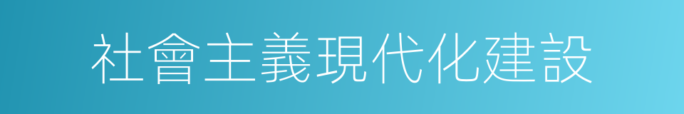 社會主義現代化建設的同義詞